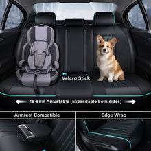 Load image into Gallery viewer, Coverado Leatherette Car Seat Covers Front and Back 5 Seats with Lumbar Support Water Resistant Full Set Auto Seat Protectors Universal Fit
