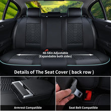 Load image into Gallery viewer, 5 Seats Coverado Car Leather Seat Covers Fashion Front and Rear Leatherette Full Set Water Resistant Universal Fit