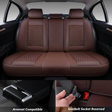 Load image into Gallery viewer, Coverado Front and Rear Car Seat Covers Universal Fit Premium Leather Water Resistant Driver Passenger Auto Seat Protectors Interior Covers