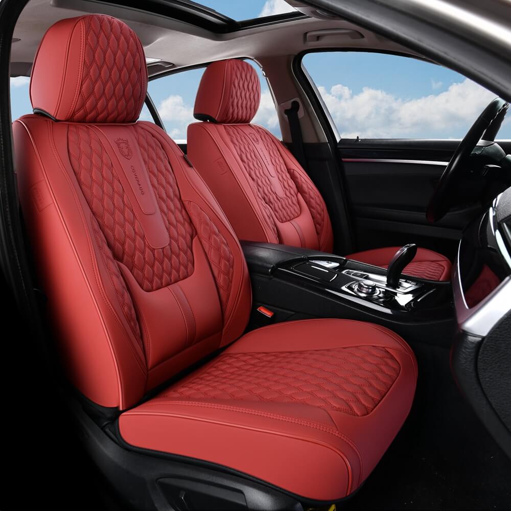 5 Seats Coverado Auto Seat Covers Premium Leather Waterproof Full Set Front and Rear Car Seat Protectors Interior Accessories Universal Fit