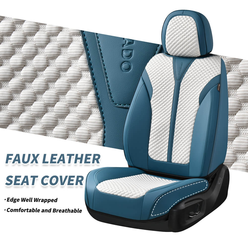 50% OFF🔥🔥 Coverado Seats Full Set Seat Covers Leather & PE Technology Universal Fit