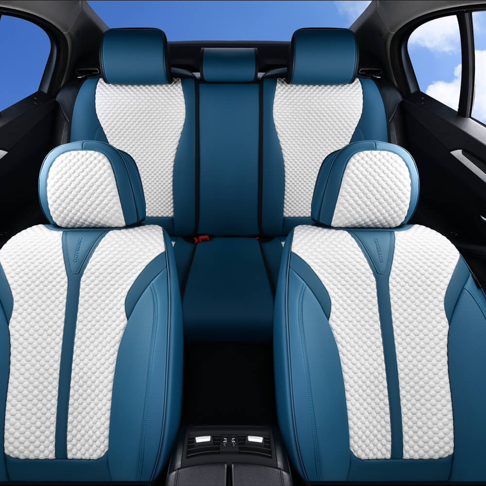 50% OFF🔥🔥 Coverado Seats Full Set Seat Covers Leather & PE Technology Universal Fit