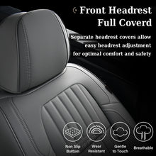 Load image into Gallery viewer, Coverado Leather Front and Back Seat Covers Fashion Water Resistant Auto Seat Protectors Universal Fit
