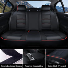 Load image into Gallery viewer, Coverado Car Front and Back Seat Covers Faux Leather Stylish Breathable Auto Seat Protectors Universal Fit