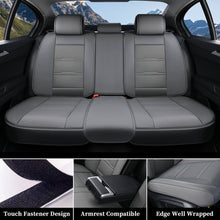Load image into Gallery viewer, Coverado Car Front and Back Seat Covers Faux Leather Stylish Breathable Auto Seat Protectors Universal Fit