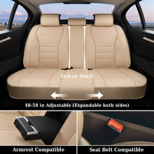 Load image into Gallery viewer, 5 Seats Coverado Car Seat Covers Full Set Premium Leather Front Rear Auto Seat Protectors Universal Fit