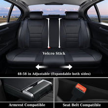 Load image into Gallery viewer, 5 Seats Coverado Car Seat Covers Full Set Premium Leather Front Rear Auto Seat Protectors Universal Fit