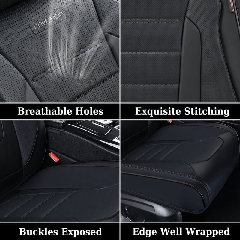 5 Seats Coverado Car Seat Covers Full Set Premium Leather Front Rear Auto Seat Protectors Universal Fit