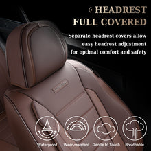Load image into Gallery viewer, 5 Seats Coverado Car Seat Covers Full Set Premium Leather Front Rear Auto Seat Protectors Universal Fit