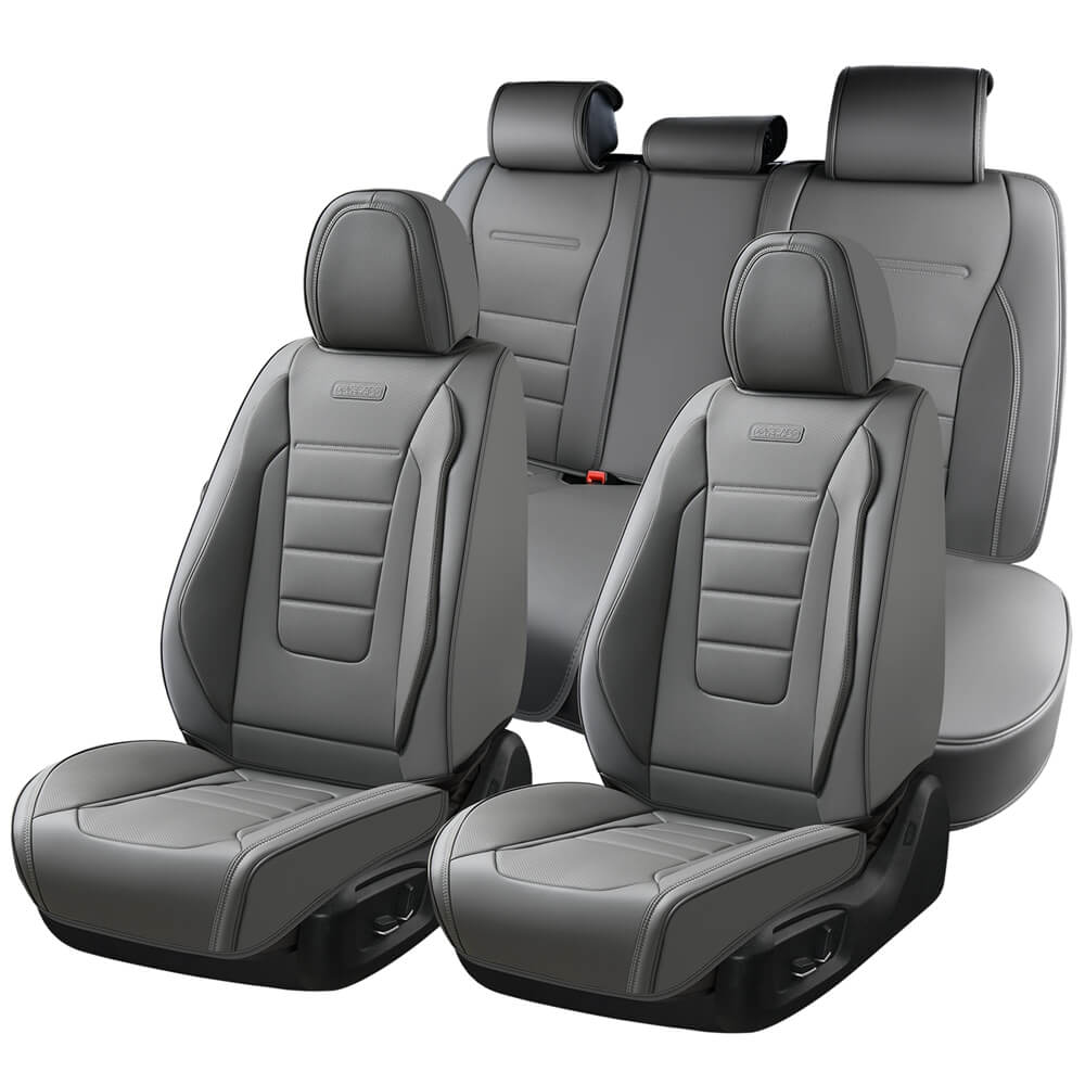 5 Seats Coverado Car Seat Covers Full Set Premium Leather Front Rear Auto Seat Protectors Universal Fit