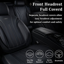 Load image into Gallery viewer, Coverado 5 Seats Full Set Car Seat Covers Front and Back Quality Leather Auto Seat Protectors Universal Fit