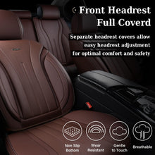 Load image into Gallery viewer, Coverado 5 Seats Full Set Car Seat Covers Front and Back Quality Leather Auto Seat Protectors Universal Fit