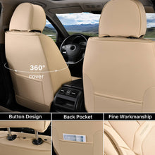 Load image into Gallery viewer, Coverado Auto Seat Covers with Lumbar Support Premium Leather Seat Covers Protector for Cars Universal Fit