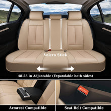 Load image into Gallery viewer, Coverado Auto Seat Covers with Lumbar Support Premium Leather Seat Covers Protector for Cars Universal Fit