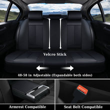 Load image into Gallery viewer, Coverado Auto Seat Covers with Lumbar Support Premium Leather Seat Covers Protector for Cars Universal Fit