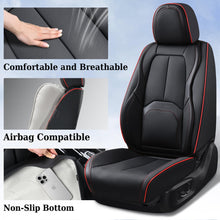 Load image into Gallery viewer, Coverado Auto Seat Covers with Lumbar Support Premium Leather Seat Covers Protector for Cars Universal Fit