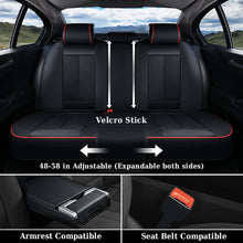 Load image into Gallery viewer, Coverado Auto Seat Covers with Lumbar Support Premium Leather Seat Covers Protector for Cars Universal Fit