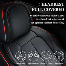 Load image into Gallery viewer, Coverado Auto Seat Covers with Lumbar Support Premium Leather Seat Covers Protector for Cars Universal Fit