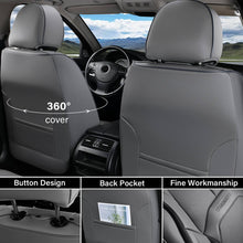 Load image into Gallery viewer, Coverado Auto Seat Covers with Lumbar Support Premium Leather Seat Covers Protector for Cars Universal Fit