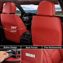 Load image into Gallery viewer, Coverado Auto Seat Covers with Lumbar Support Premium Leather Seat Covers Protector for Cars Universal Fit