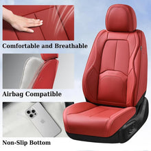 Load image into Gallery viewer, Coverado Auto Seat Covers with Lumbar Support Premium Leather Seat Covers Protector for Cars Universal Fit