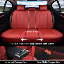 Load image into Gallery viewer, Coverado Auto Seat Covers with Lumbar Support Premium Leather Seat Covers Protector for Cars Universal Fit