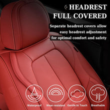 Load image into Gallery viewer, Coverado Auto Seat Covers with Lumbar Support Premium Leather Seat Covers Protector for Cars Universal Fit