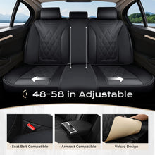 Load image into Gallery viewer, Coverado 5 Seat Full Set Car Seat Covers Leather Diamond Pattern  Front Rear Seats Water Resistant Auto Seat Covers Universal Fit