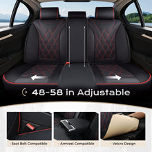 Load image into Gallery viewer, Coverado 5 Seat Full Set Car Seat Covers Leather Diamond Pattern  Front Rear Seats Water Resistant Auto Seat Covers Universal Fit