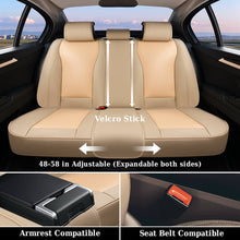 Load image into Gallery viewer, Coverado Front and Rear Car Seat Covers with Lumbar Support Leather Comfortable Auto Seat Protectors Universal Fit