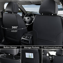 Load image into Gallery viewer, Coverado Front and Rear Car Seat Covers with Lumbar Support Leather Comfortable Auto Seat Protectors Universal Fit