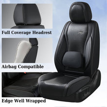 Load image into Gallery viewer, Coverado Front and Rear Car Seat Covers with Lumbar Support Leather Comfortable Auto Seat Protectors Universal Fit