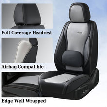 Load image into Gallery viewer, Coverado Front and Rear Car Seat Covers with Lumbar Support Leather Comfortable Auto Seat Protectors Universal Fit