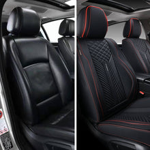 Load image into Gallery viewer, Coverado Front and Back Seat Covers Premium Leather Classic Contrast Color Water Resistant Auto Seat Protectors Universal Fit