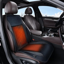 Load image into Gallery viewer, Coverado Car Seat Heater 3-Level Fasting Heated Seat Cushion with Faux Leather & Fabric Material Warm Seat Covers Pad Universal Fit for Winter