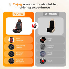 Load image into Gallery viewer, Coverado Car Seat Heater 3-Level Fasting Heated Seat Cushion with Faux Leather & Fabric Material Warm Seat Covers Pad Universal Fit for Winter