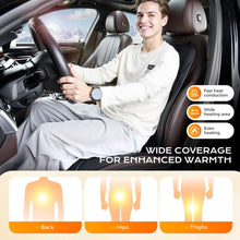 Load image into Gallery viewer, Coverado Heated Seat Cushion 3-Level Faux Leather Car Seat Covers Pad Warm Seat Heater for Driver Seat Universal Fit for Cold Winter