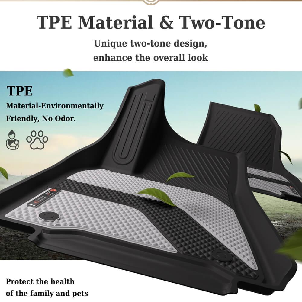 50% OFF 🔥🔥 Coverado Custom 2021-2024 Tesla Model Y Car Floor Mats Full Set Fit Front Rear Trunk Cargo Liners Auto Tesla Interior Liners