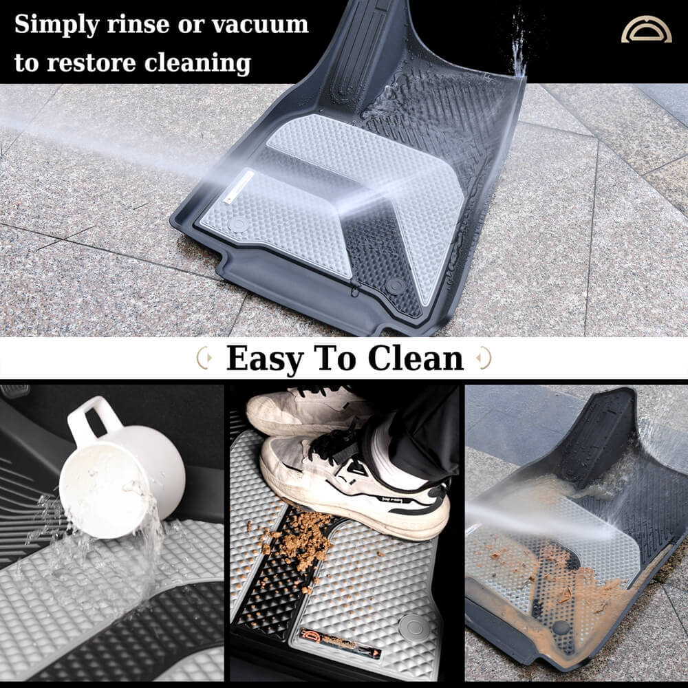 50% OFF 🔥🔥 Coverado Custom 2021-2024 Tesla Model Y Car Floor Mats Full Set Fit Front Rear Trunk Cargo Liners Auto Tesla Interior Liners