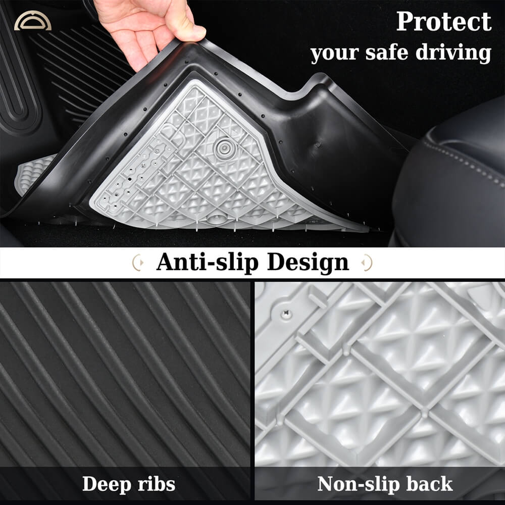 50% OFF 🔥🔥 Coverado Custom 2021-2024 Tesla Model Y Car Floor Mats Full Set Fit Front Rear Trunk Cargo Liners Auto Tesla Interior Liners