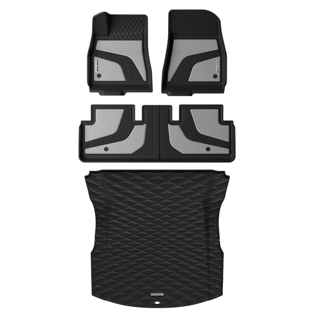 50% OFF 🔥🔥 Coverado Custom 2024 Model 3 Car Floor Mats Auto Tesla Interior Liners Full Set Fit Front Rear Trunk Cargo Liners