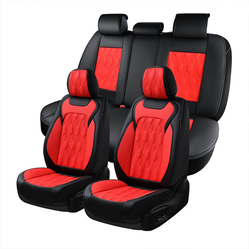 Coverado Seat Covers, Car Seat Covers Front Seats, Car Seat Cover, Car Seat  Protector Waterproof, Car Seat Cushion Nappa Leather, Black Seat Covers