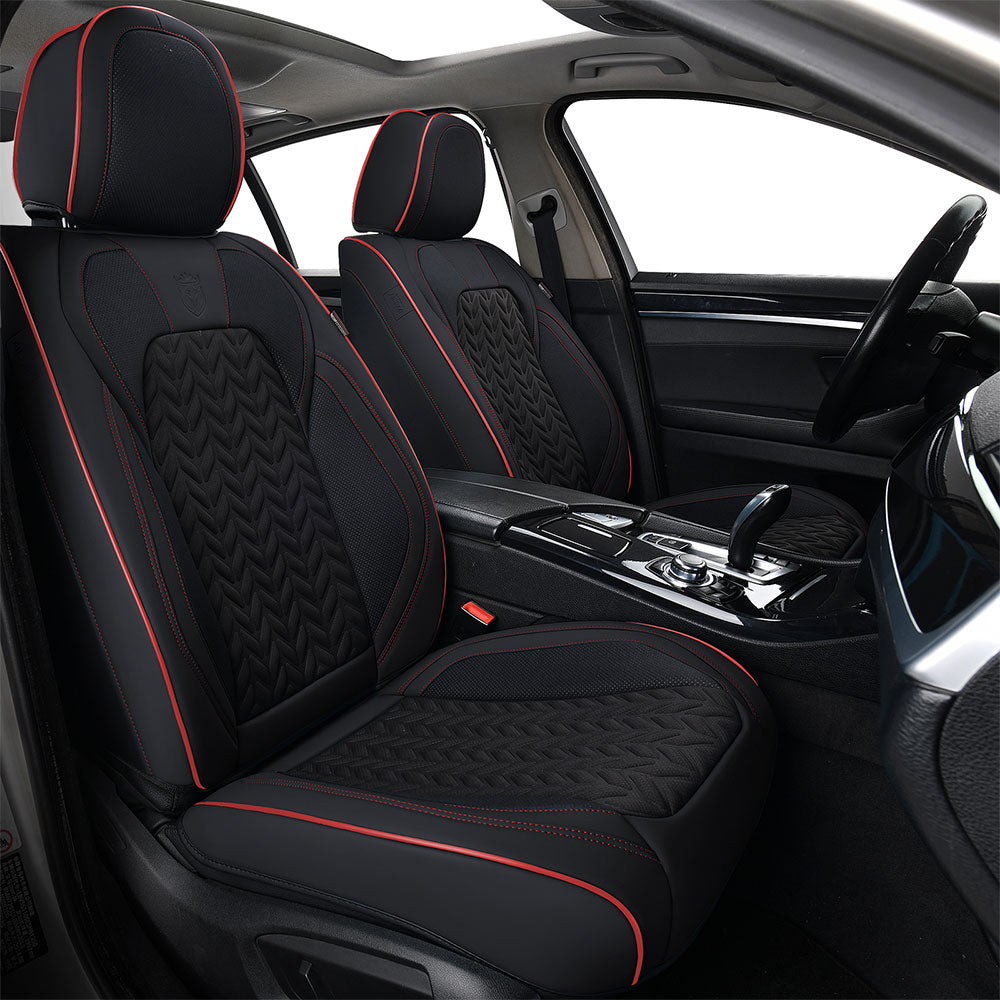 1 Pcs Soft Wear-Resistant PU Leather Universal Car Front Seat