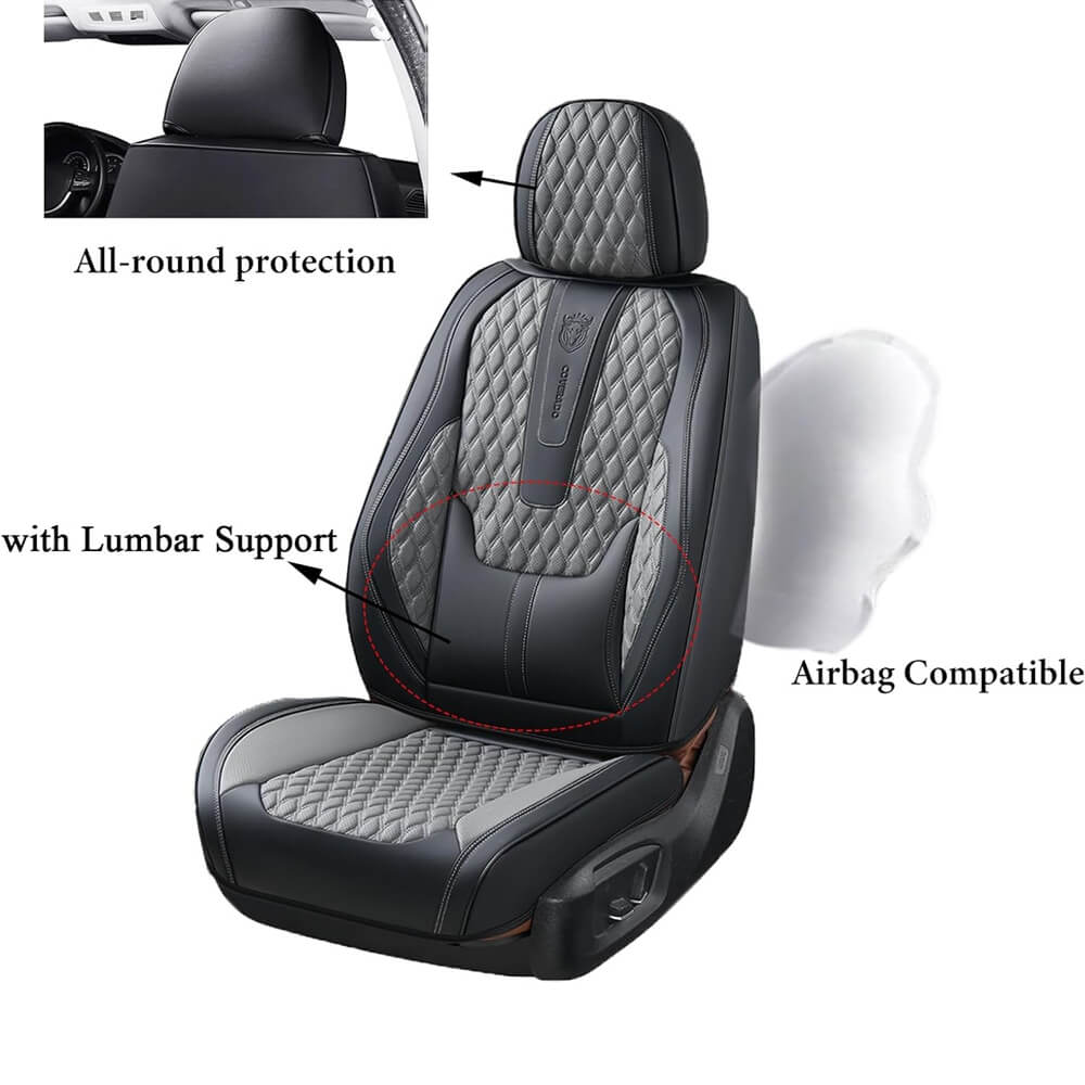 5 Seats Coverado Auto Seat Covers Premium Leather Waterproof Full Set Front and Rear Car Seat Protectors Interior Accessories Universal Fit