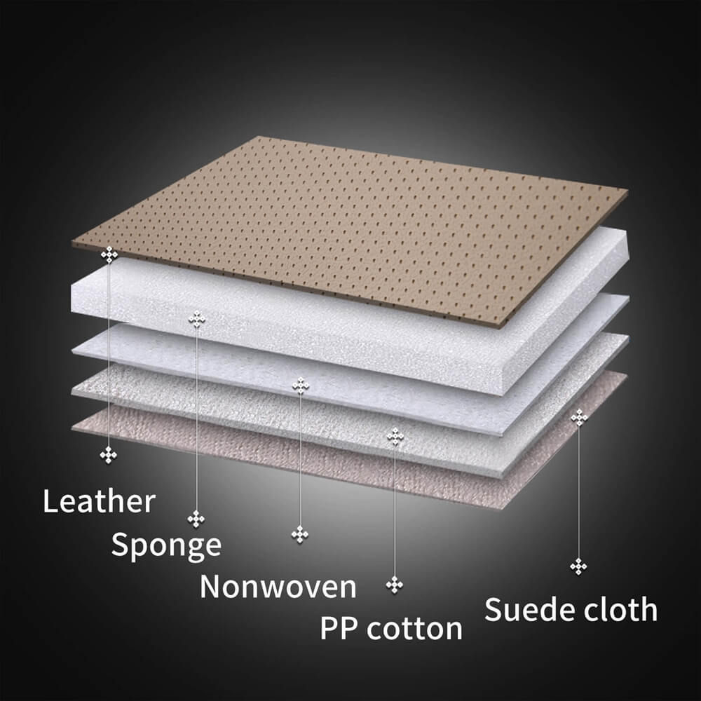 Coverado Rear Seat Covers Faux Leather Back Seat Protectors Velcro-Adjusted Universal Fit