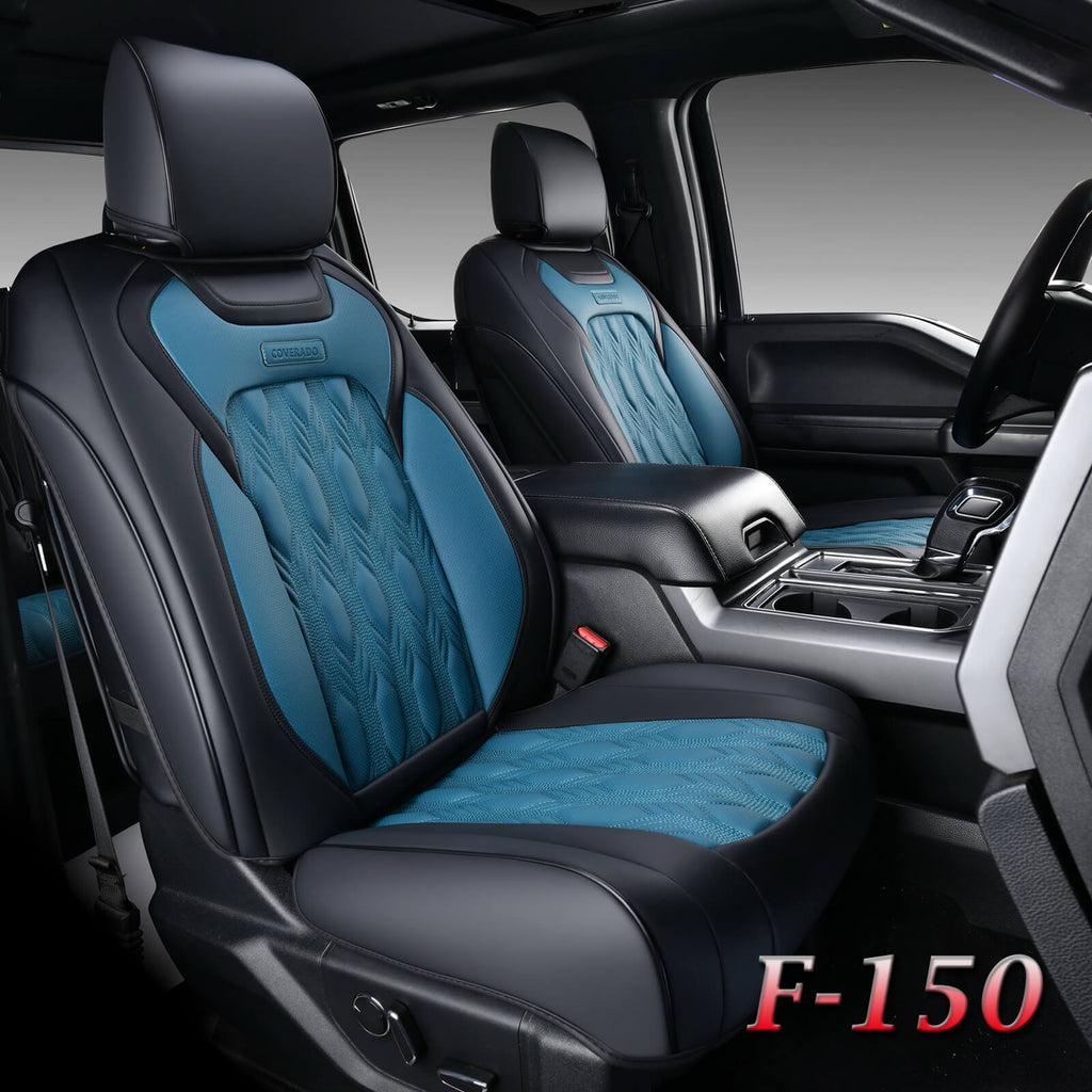 50% OFF🔥🔥 2015-2023 F150, 2017-2023 F250 F350 Crew Cab Coverado Custom Seat Covers Waterproof Leather Front and Back Full Set