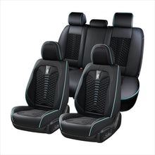 Load image into Gallery viewer, Coverado 5 Seats Full Set Car Seat Covers Fabric & Leather Front and Back Auto Seat Protectors Universal Fit