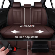 Load image into Gallery viewer, Coverado Rear Seat Covers Faux Leather Back Seat Protectors Velcro-Adjusted Universal Fit