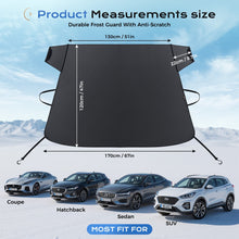 Load image into Gallery viewer, Coverado Car Windshield Snow Ice Cover 600D Oxford Fabric with 5 Layers Protection Heavy Duty Used for Snow Protection Rain and Sun Fit Most SUVs Sedans