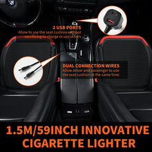 Load image into Gallery viewer, Heated Car Seat Cushion Warmer Seat Heater Universal Fast Heating Pads Driver Passenger for Cold Winter Days Fit all Vehicles